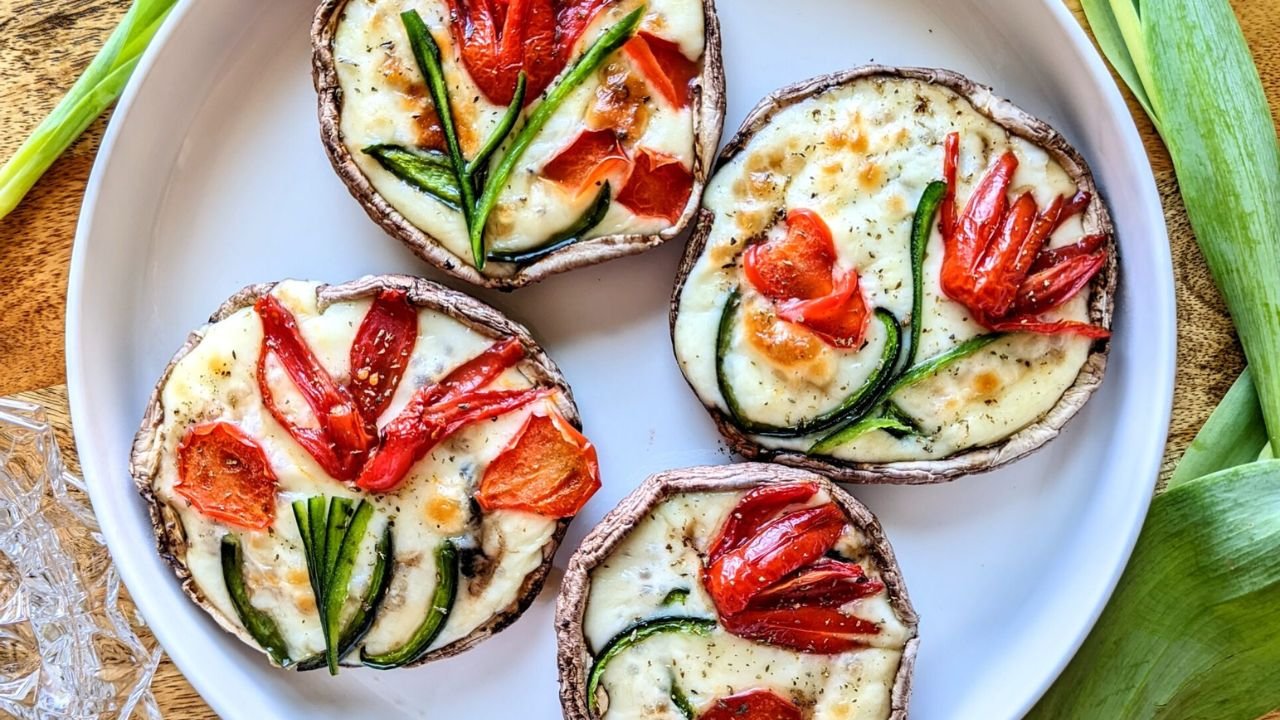 Portobello Red Pepper & Pesto Pizza